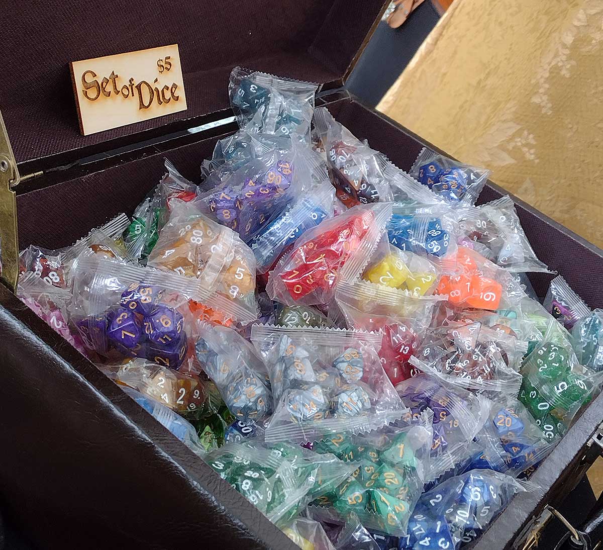 Package of Dice (x7) for DnD, Pathfinder & RPG