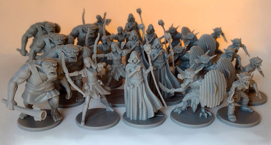 25 Fantasy ENEMIES Miniatures for Tabletop/Dungeons and Dragons Roleplaying Games