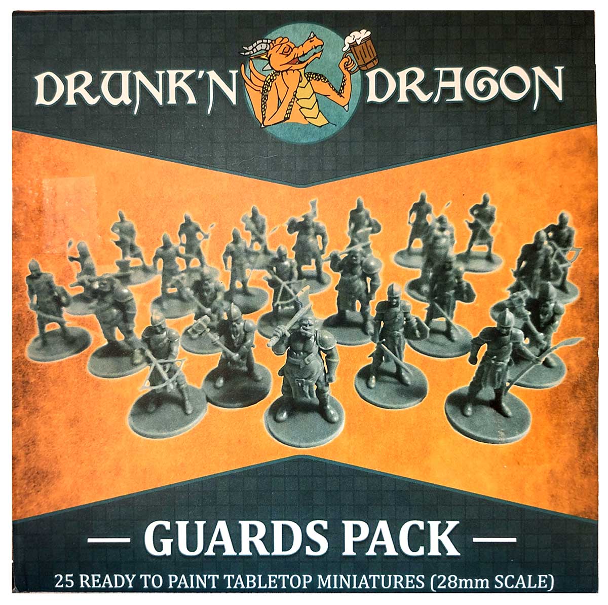 25 Fantasy GUARDS Miniatures for Tabletop/Dungeons and Dragons Roleplaying Games