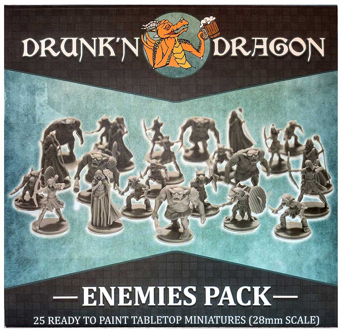 25 Fantasy ENEMIES Miniatures for Tabletop/Dungeons and Dragons Roleplaying Games