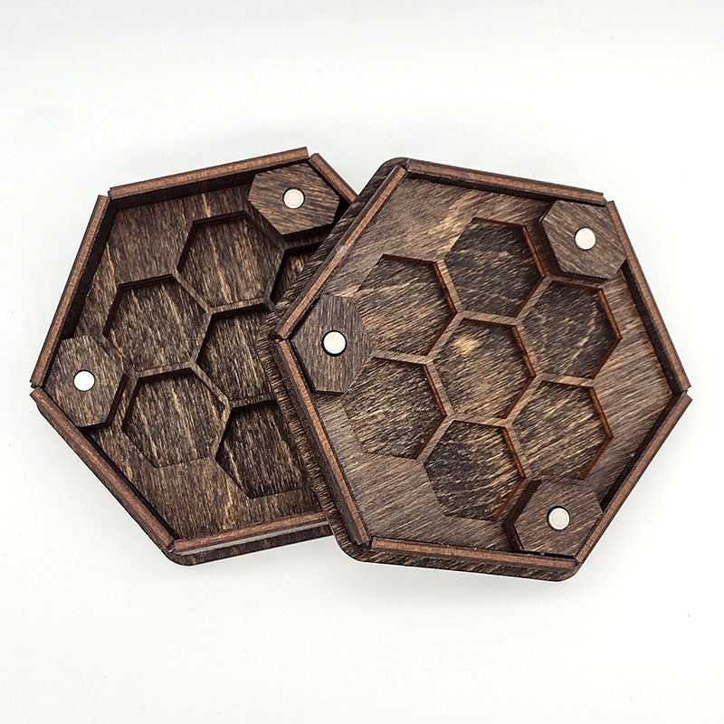 Hex Tray D20 Design Dark Espresso