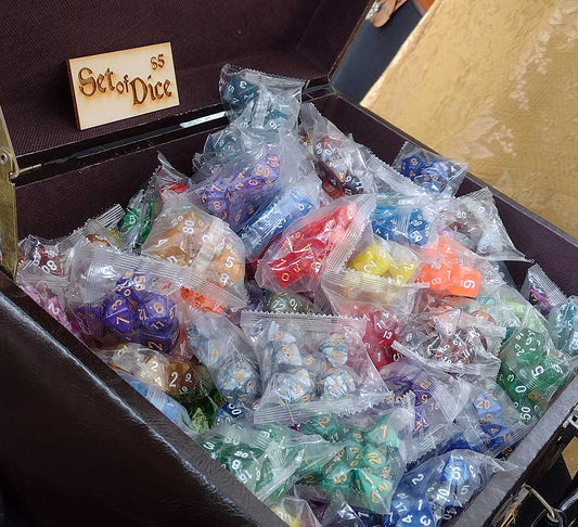 Package of Dice (x7) for DnD, Pathfinder & RPG