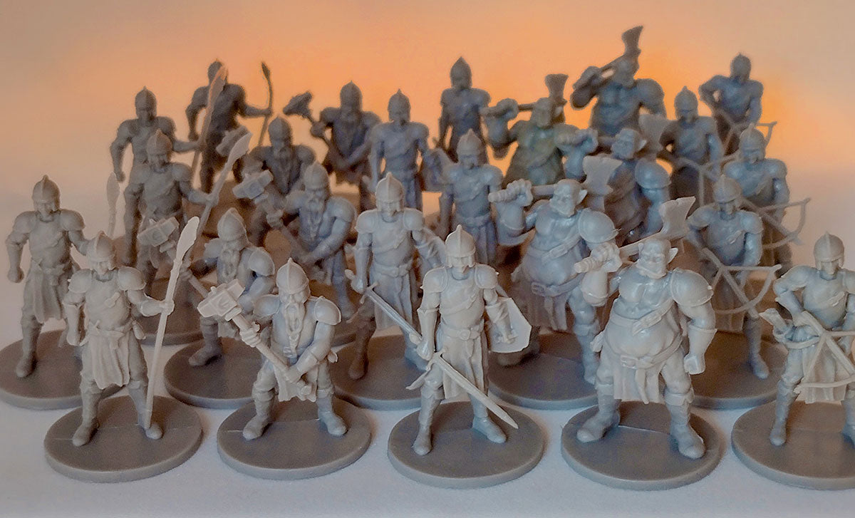 25 Fantasy GUARDS Miniatures for Tabletop/Dungeons and Dragons Roleplaying Games