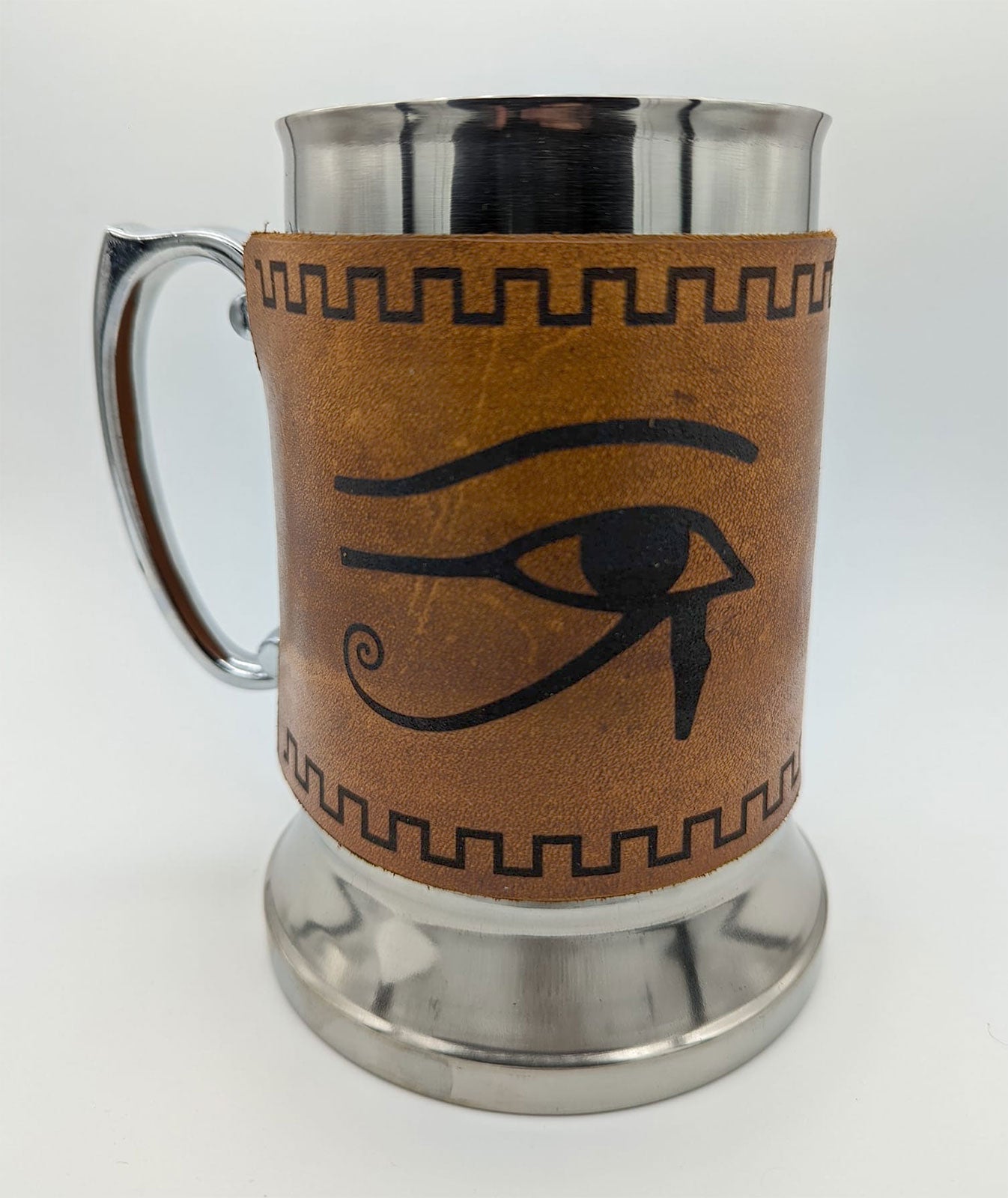 Handmade Leather Wrapped Tankards
